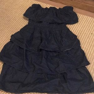 Dollhouse denim ruffle dress